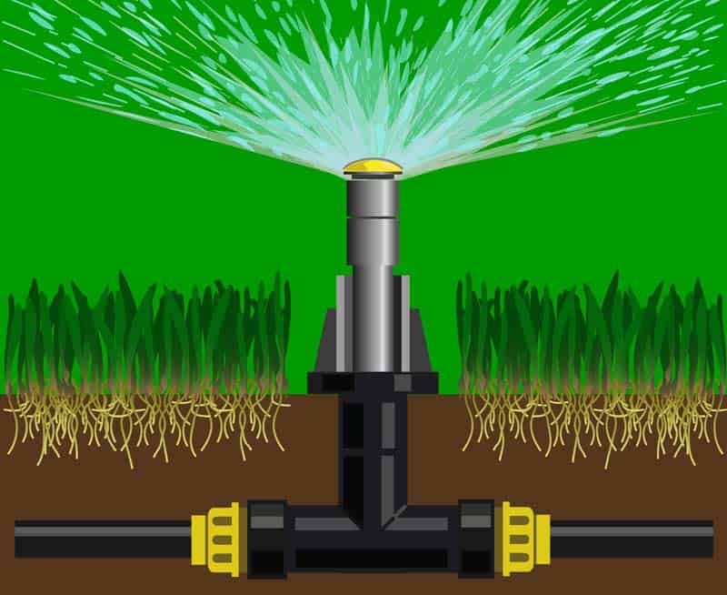 Abbildung: Automatische Gartenberegnung mit dem Rasensprenger unterirdisch (depositphotos.com) Abbildung: Automatische Gartenberegnung mit dem Rasensprenger unterirdisch (depositphotos.com)